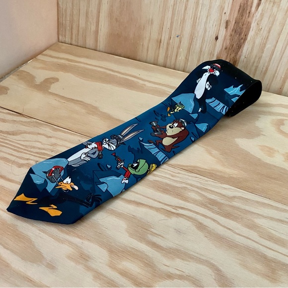 Vintage Looney Tunes Outer Space Classic Tie, Bugs Martin Taz Tweetie Donald - Picture 8 of 10